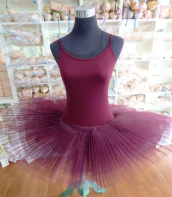 Tutu burgundy, Tellerrock mit Oberteil - Größe L