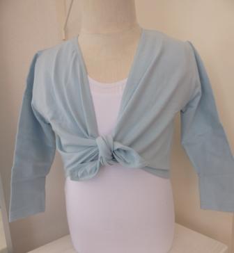 Jacke zum Knoten hellblau Größe: 104