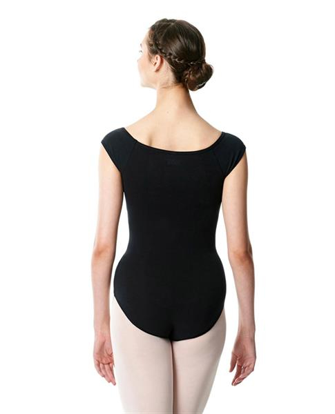 LUB215_Cap_Sleeve_cotton_black_Leotard_Dinah_3.jpg